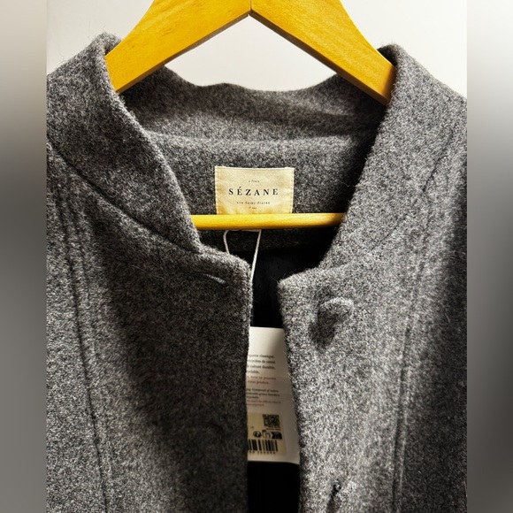 SEZANE 
Ryler Jacket (Grey Wool) - Picture 6 of 13